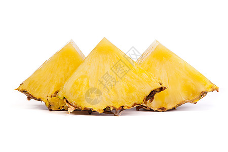 白上孤立的菠萝碎片橙子小吃黄色种子坚果食物果汁香味水果白色图片