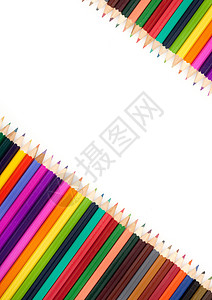 彩色铅笔分类团体摄影水平工艺艺术蜡笔照片工作室白色教育背景图片