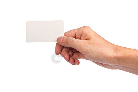 商务人士手中拿着空白名片的公用名片男人会议手势展示笔记卡片问候语办公室男性框架图片