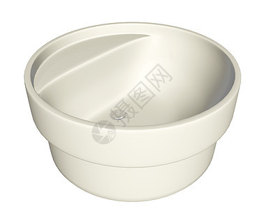 现代洗浴盆或带管道固定管的水槽盆地白色龙头卫生间陶瓷隐藏卫生圆形装置浴室图片