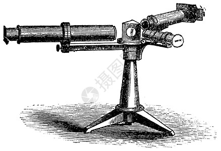 分光镜或分光谱年数雕刻乐器光谱仪蚀刻科学测量绘画艺术历史白色技术图片