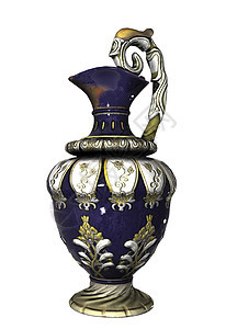 花卉图案蓝色中国花瓶文化装饰品陶器装饰艺术瓷器工艺黑色风格传统图片