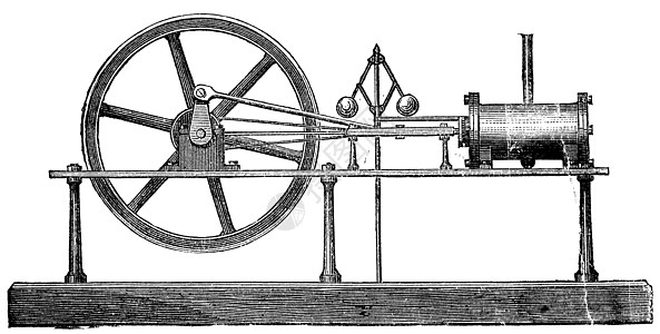 简单扩展蒸汽引擎 旧式雕刻图片