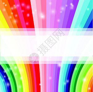 具有彩虹背景的抽象未来彩彩彩彩背景卷发力量派对光谱边界框架曲线横幅透明度运动图片
