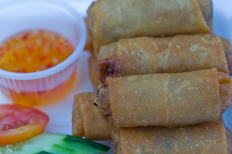 蔬菜春卷小吃油炸盘子食物自助餐烹饪菜单餐厅辣椒糕点图片