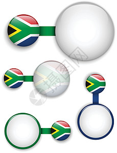 矢量 - 南非国家一组封条图片