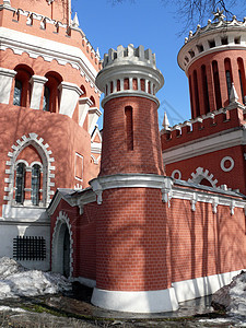 Petrovski在俄罗斯莫斯科的宫殿旅行艺术建筑公园博物馆历史首都窗户房子废墟柱子图片