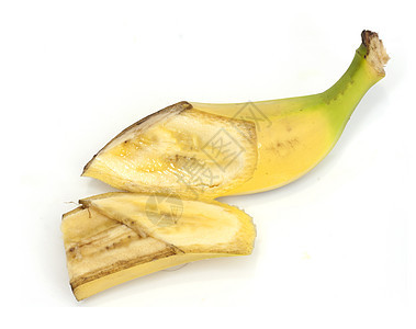 白底的切片香蕉营养水果饮食黄色食物早餐维生素盘子宏观热带图片