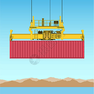货运集装箱后勤送货起重机出口工业插图船运港口码头船厂图片