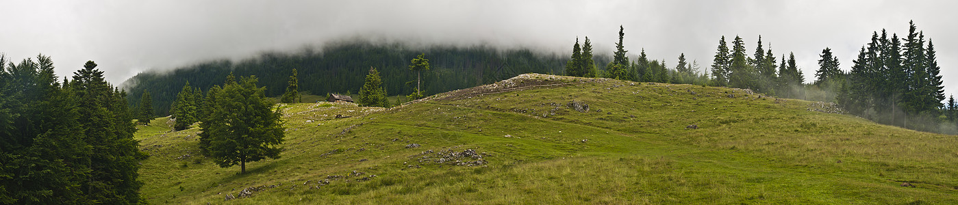 喀尔巴阡山脉的全景背景 美丽的山区和土地国家旅游阳光远足荒野公园旅行岩石季节爬坡图片