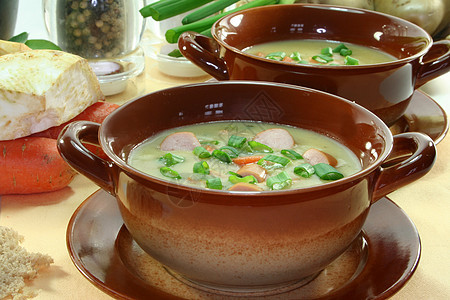 土豆汤午餐蔬菜胡椒土豆薯汤一杯汤杯子香菜图片