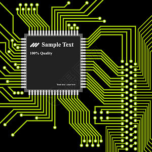 矢量  高技术背景 计算机电路板力量绿色电路宏观芯片电脑插图电子产品互联网科学图片