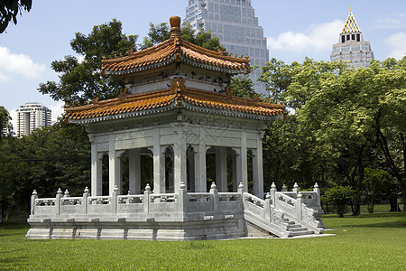 曼谷Lumphini公园中国展馆建筑寺庙地标文化城市图片