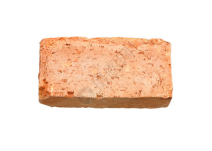 一个砖块材料黏土工具建筑白色石质红色石头图片