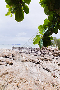 海边的落基海滩野生动物运动海洋天空热带正方形荒野风景海景旅行图片