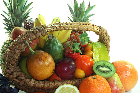 水果篮子 各种水果维生素市场奇异果香蕉橘子组合果味黑木减肥菠萝图片