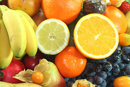 果果混合黑木维生素水果食物市场橘子果味香蕉菠萝柚子图片