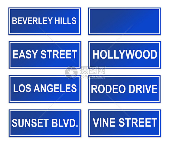 一套洛杉矶街标牌图片