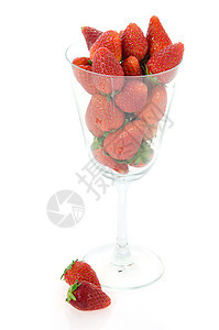 新鲜红果红色水果食物甜点玻璃白色图片