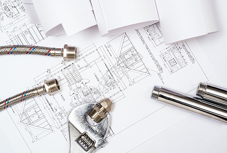 管道和水管图画 建筑废生文档工程草稿房子工程师浴室打印设计师金属绘画图片