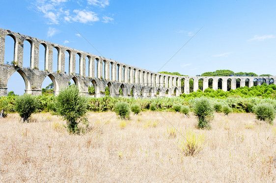 葡萄牙埃斯特雷马杜拉Pegoes A水渠历史性建筑学地标建筑外观世界位置旅行渡槽历史图片