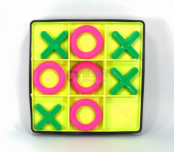 TicTacToe 泰托思考解决方案玩具正方形数字抽动白色运气优胜者娱乐图片
