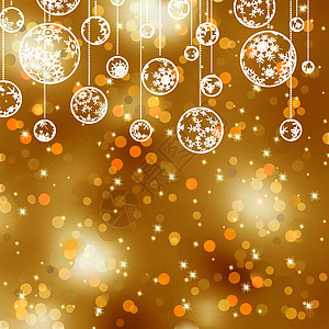 优雅的金色圣诞背景 每股收益 8薄片奢华雪花褐色庆典星星小玩意儿插图金子控制板图片