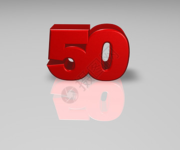 数字为 50插图周年禧年数数数学纪念日生日红色背景图片