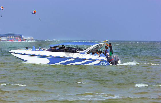 用于海上载运乘客的机动船只旅游反射乐趣力量活力蓝色摩托艇海洋全体钓鱼图片