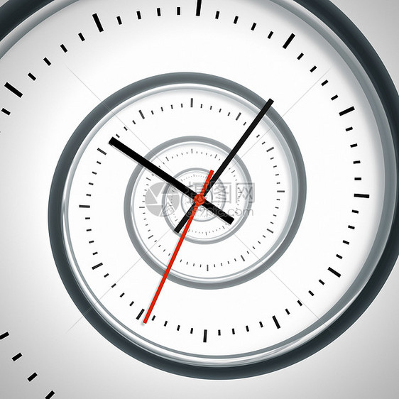 时间螺旋寿命运动数字拨号手表红色指针插图小时递归图片