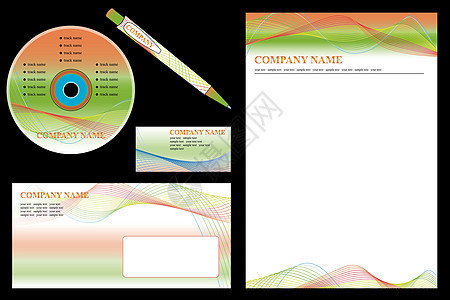 易编辑的矢量     公司身份模板 企业数据库笔记营销办公室卡片信封名片贸易技术光盘横幅图片
