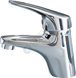 洗手间水龙头插图白色合金金属厨房管道卫生间龙头图片