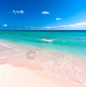 美丽的海滩和海海岸风景蓝色海浪海洋晴天天空地区地平线娱乐图片