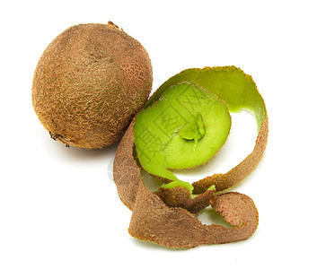 白色背景的kiwi反射食物香气绿色蔬菜水果奇异果图片