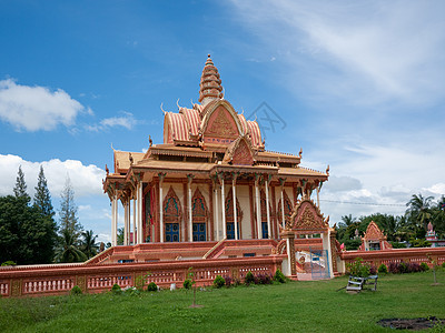 柬埔寨Sishophon的佛教寺庙宗教建筑建筑学文化高棉语佛教徒图片