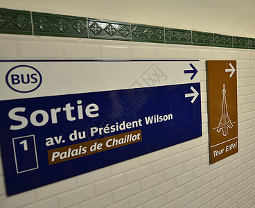 巴黎 大都会 标志和指示民众街道过境邮政运输管子指示牌场景交通艺术图片