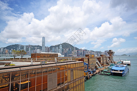 香港市中心经济顶峰假期场景摩天大楼景观金融旅行码头图片