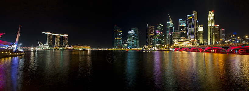 夜间全景 新加坡天空线图片