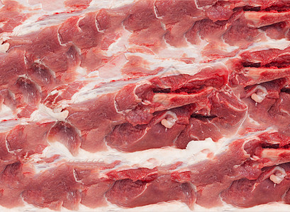 红肉背景牛扒白色猪肉粉色烹饪食物红色架子图片