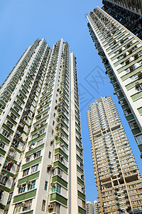 香港的公寓区家庭建筑市中心房子压力民众住房财产住宅建筑学背景图片