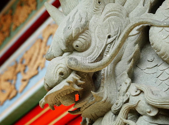 中国龙雕像建筑学艺术寺庙皇帝石头运气金属装饰品监护人雕塑图片