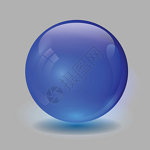 蓝色玻璃玻璃数字化流动水晶艺术运动作品球体插图阴影珍珠图片