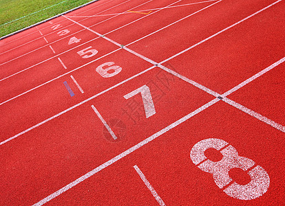 运动赛跑短跑绿色运动员竞赛地面车道橡皮白色体育场赛马场图片