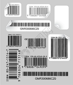 一组带有条码的标签图片