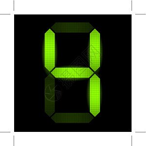 数字四柜台计算器绿色控制板木板时间辉光插图密码电脑图片
