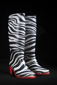 Zebra 胶布靴图片