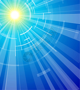 蓝天上的太阳射线日落辉光艺术天空大小插图蓝色光束技术图片