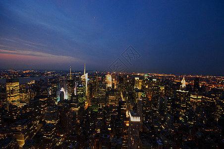 夜间达曼哈顿地标夜景旅行观光天际图片