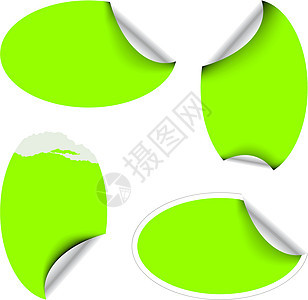 绿色oval标签图片