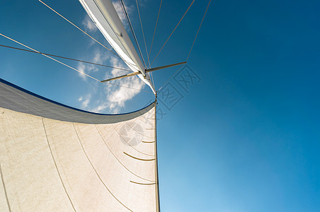 帆船航行运动娱乐太阳蓝色假期晴天奢华航程纺织品游艇图片